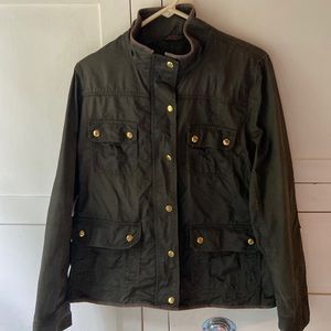 J Crew barn jacket olive green L